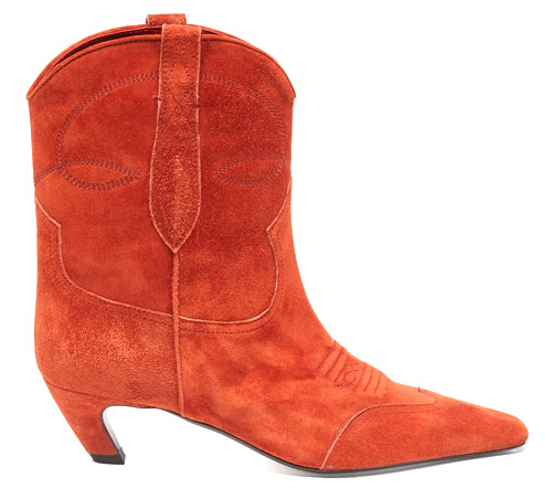 Dallas kitten-heel suede Western boots, Khaite